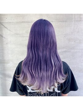 アッシュタカサキ(ash takasaki) パープル/ベージュ/ダブルカラー/インナーカラー/ケアブリーチ