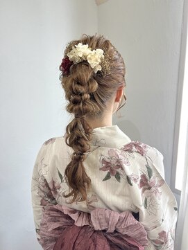 ロットアニバース(lott annibirth) 【髪質改善】浴衣ポニーテールアレンジ@mutsumi