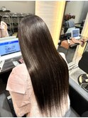 透明感アッシュブラウン×lapisオリジナル胸下シールエクステ