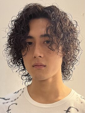 ヘアカロン 熊本本店(Hair CALON) メンズミディアムパーマスパイラルパーマロン毛熊本下通