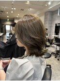 20代30代大人可愛いレイヤーミディアム/オリーブベージュ