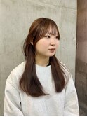 似合わせ顔周りカット/オレンジブラウン/恵比寿/代官山