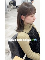 ガーランドウメダ(Garland umeda)&nbsp;巻きやすいまとまるカット＿オリーブアッシュ＿担当垣内＿9087