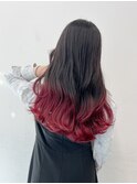 グラデーションピンクレッド