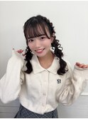 編み込みリボンツイン