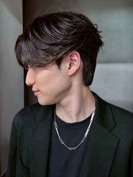 アイティーバイアルバム 藤沢店(IT by ALBUM) 韓国マッシュフェザーパーマブルーブラック_ba554401