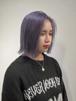 ライズ バイ レボ 柏店(RISE by REVO)&nbsp;ラベンダーパープル×外ハネボブ／透明感ハイトーン