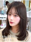 【島田佑】ミディアムレイヤーカットグレージュ顔周りカット