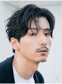 ルーズパーマルーズショートシャドウパーマビジネス大人刈り上げ
