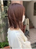 #ハイライト#ピンクグレージュ#切りっぱなしボブ