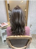 透け感グレージュセミロング『倉敷美容室』『NABLA』
