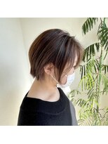 フィーリー ヘア デザイン 太田店(feAry)&nbsp;ナチュラルハイライト×耳掛けショート