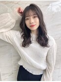 セミウェットウェーブで小顔見せ