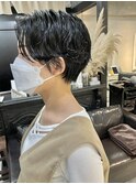 ハンサムショート×パーマ