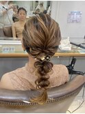 お呼ばれアレンジ編みおろしヘア