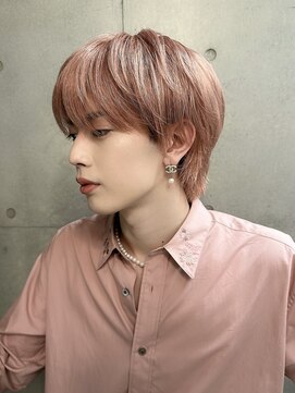 ギークス(GEEKS) 【GEEKS渋谷】ピンクベージュ/マッシュウルフ/韓国風ヘア/王道