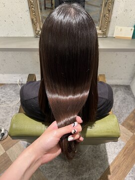 ムーン(moon) #黒髪カタログ #グレーベージュ #レイヤーロング