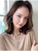 大人かわいい似合わせカット/くびれヘア/こなれミディ/新宿