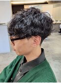 波巻きスパイラルパーマツイストスパイラルパーマメンズマッシュ