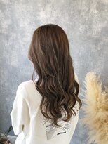 ヘアアンドメイク ムーア(Muuua) ミルクティーベージュ＋ハイライト＋レイヤースタイル