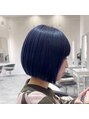 ラ ブレス 北浜プラザ(LaBless)&nbsp;最近オーダーが多い切りっぱなしボブ&アッシュブルーで個性を