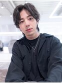 ビジネスショートレイヤーかき上げコンマヘアツイストパーマ