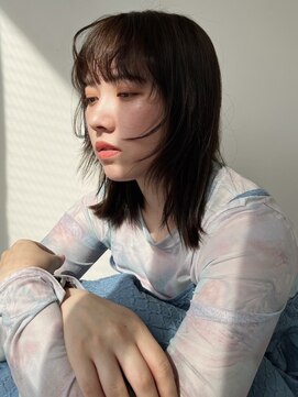 トナリ(tonari) 顔周りレイヤー ウルフ ブラウン レイヤーカット【鹿児島中央】