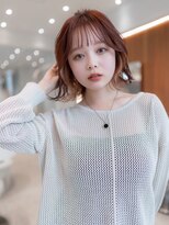 ケアリー 調布(Carelly)&nbsp;大人かわいい前髪セシルカットココアブラウンフリンジウェーブ