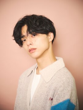 ガーデン 銀座(GARDEN) ダークアッシュ ニュアンスパーマ 韓国マッシュ スペインカール