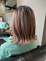 ツムジ(Tsumuji)&nbsp;外ハネボブ×ピンクベージュ