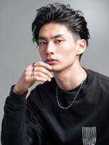 リップス 梅田ロフト(LIPPS) 黒髪ツイストオールバックヘア