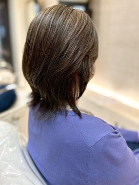 ザビー(THE B) 本八幡×白髪ぼかし×ハイライト×ミディアムヘア