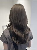 アッシュブラウン/くすみベージュ/ケアブリーチ/外巻き/表参道