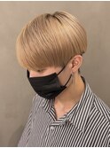 マッシュブリーチハイトーンハイライトスパイラルツーブロック