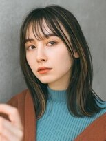 ラルジュヘアイコール(Large hair equal =)&nbsp;アッシュブロンドのハイライト×エアタッチバレイヤージュ