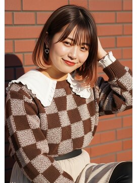 フルショウ 小牧(FURUSHO) ミニマルボブ/ボブレイヤー/ワインレッド/ボブレイヤーカット