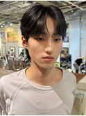韓国シースルーマッシュコンマヘアダウンパーマニュアンスパーマ