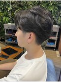 センターパート×ニュアンスワンカールパーマ