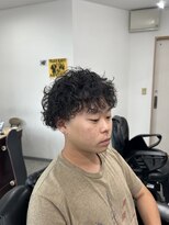 岡田理髪処&nbsp;スパイラルパーマ×フェード
