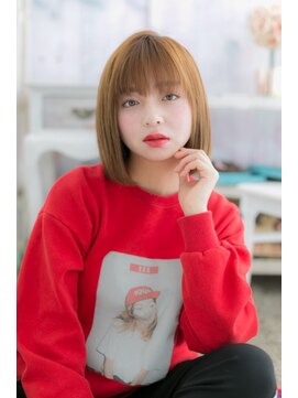 ミック 日暮里店(miq) シースルーバング☆彡甘辛ハイトーンミディ