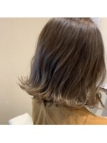 パプス ド コワフュール 小林店(Pap's de coiffeur) 外ハネ × 柔らかベージュ