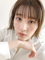アッシュ 下北沢店(Ash) シースルーバング＆イヤリングカラーの外ハネボブ