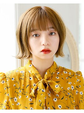 タヤ 府中店(TAYA) 20代シースルーバングオリーブカラー外ハネミくびれミディ