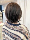 福山市美容室Caary人気 肩ラインのレイヤーミディアムボブ