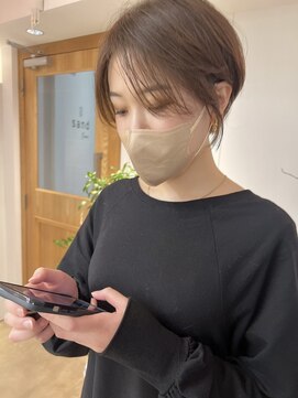 サンドシーン(sand scene) ＠thisiskaito [原宿表参道駅/ショコラベージュ/ボブルフ/カール