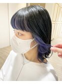 インナーカラー×blue purple