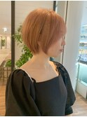 ハイトーン/ペールベージュ/まとまるショートボブ