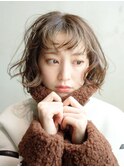 ゆるふわボブ_チェリーブラウンフェミニンロング_69092