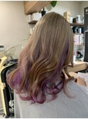 ミルクティーグラデーションピンクカラー×セクションカラー