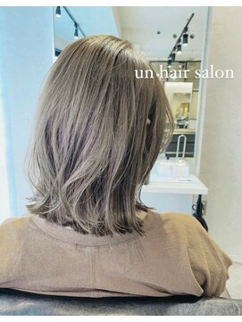 アン たまプラーザ(un) 外ハネボブ＋高発色イルミナカラー【髪質改善オージュアサロン】